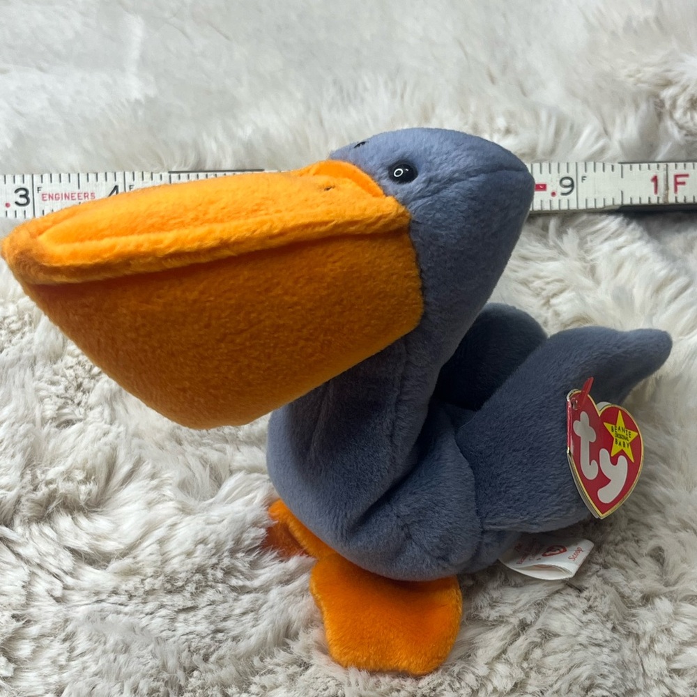 Ty Beanie Babies Scoop Plush - Blue and Orange NWT